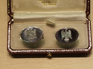 1st Royal Dragoons solid Sterling Silver cufflinks - Click Image to Close